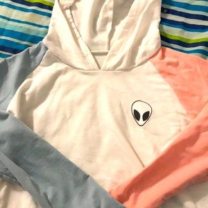 Long sleeve Alien crop top